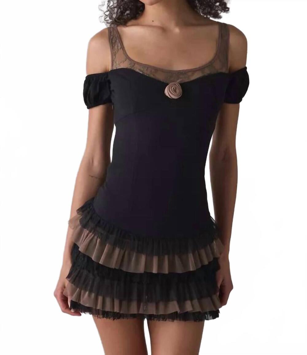 NEW ZEMETA women's mocha move dress in black